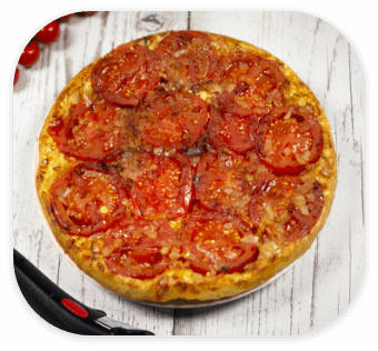 Upside-down pizza