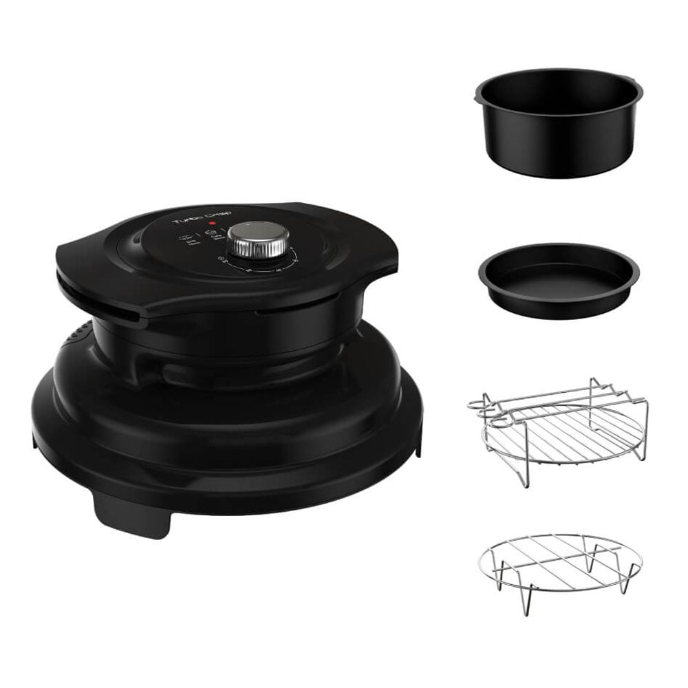 Accesoriu pentru gătire cu aer cald Tefal Turbo Crisp LF101810, 4 programe, temperatură ajustabilă, ecran LED, compatibil cu multicooker Turbo Cuisine, negru