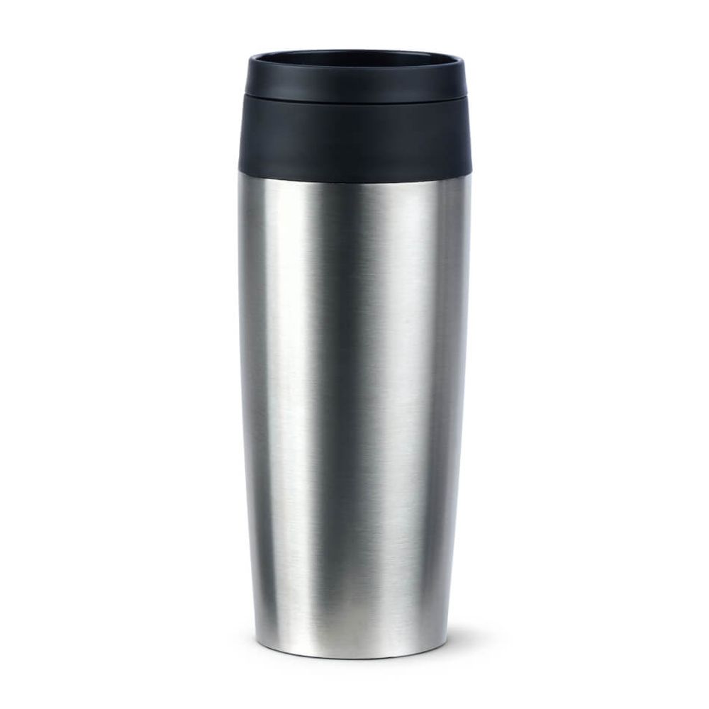 Termos Tefal Travel Mug Classic N2020110, inox, 0.36 L, 100% etanș, functie Quick Press, argintiu