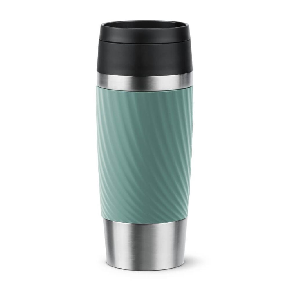 Termos Tefal Travel Mug Classic N2024310, 0.36 L, pastrare la rece 12 ore, pastrare la cald 6 ore, verde & argintiu
