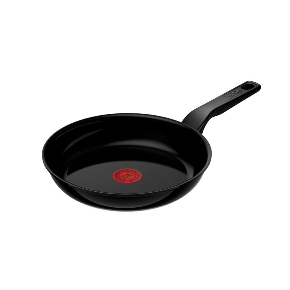 Tigaie Tefal Renew de 20 cm C4320223, 100% aluminiu reciclat, indicator Thermo-Signal, compatibil cu inducția, înveliș ceramic, negru
