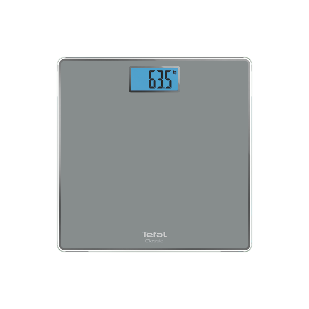 Cântar de baie Classic PP1500V0, 160 KG, gradații la 100 g, 31 x 31 cm, sticlă, gri