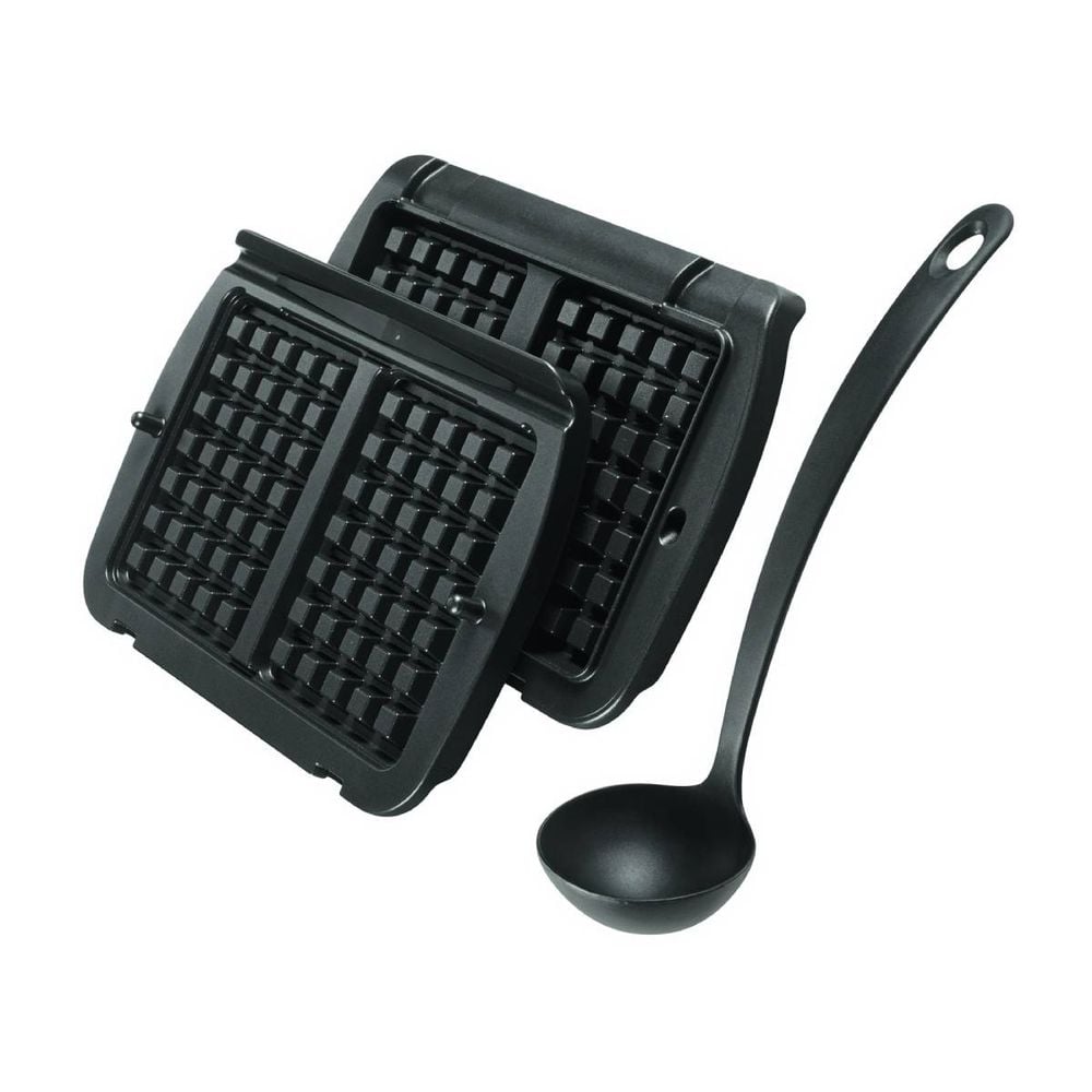 Accesoriu pentru gofre Tefal XA724810, compatibil cu OptiGrill+ și OptiGrill Elite, plăci cu înveliș antiaderent, compatibil cu mașina de spălat vase, seriile GC706xxx, GC71xxx, GC73xxx, GC75xxx, negru
