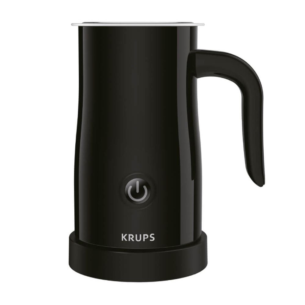 Aparat pentru spumat laptele Krups XL100810, 150 ml, 500 W, baza rotativa, invelis antiaderent, Negru