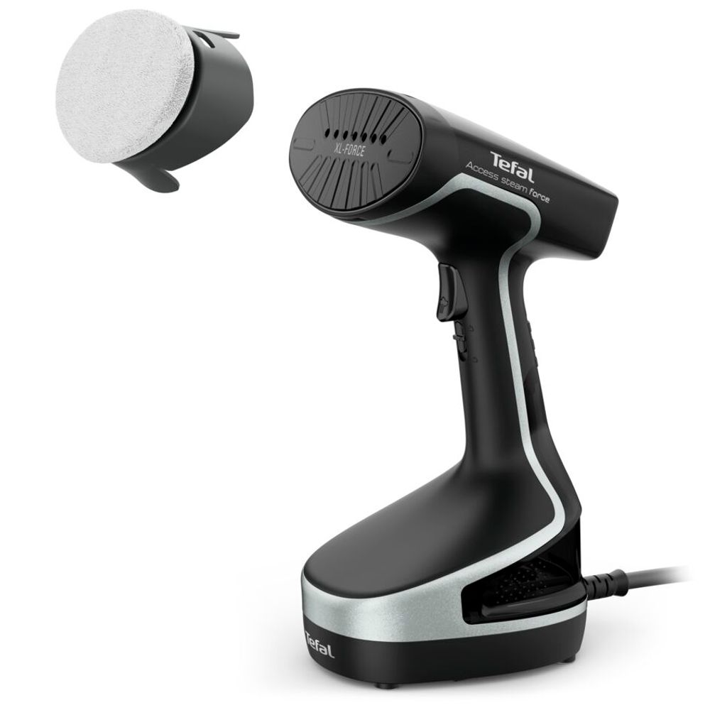 Aparat de călcat vertical cu abur Access Steam 2 în 1 TEFAL DT8270E1, 2000 W, jet de abur 90 g/min, functie AUTO OFF, Negru