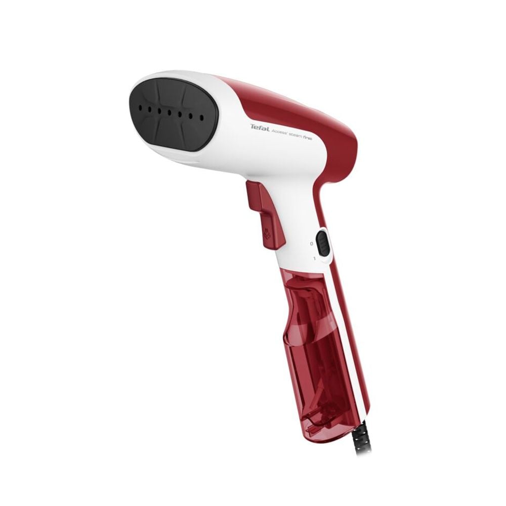 Aparat de călcat vertical Tefal Access Steam First DT6132E0, 1300W, cu abur 20 g/min, rezervor 70 ml și oprire automată, ideal pentru netezirea rapidă a țesăturilor.