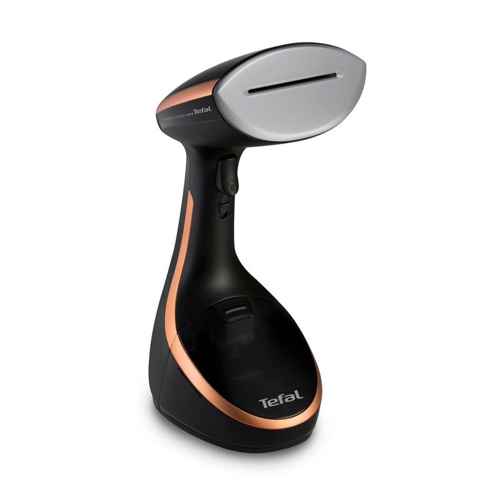 Aparat de călcat vertical cu abur Tefal Access Steam Care DT9100E0, 1600 W, abur 30 g/min, 40 sec, 3 funcții, suport detasabil, 3 accesorii, negru/maro
