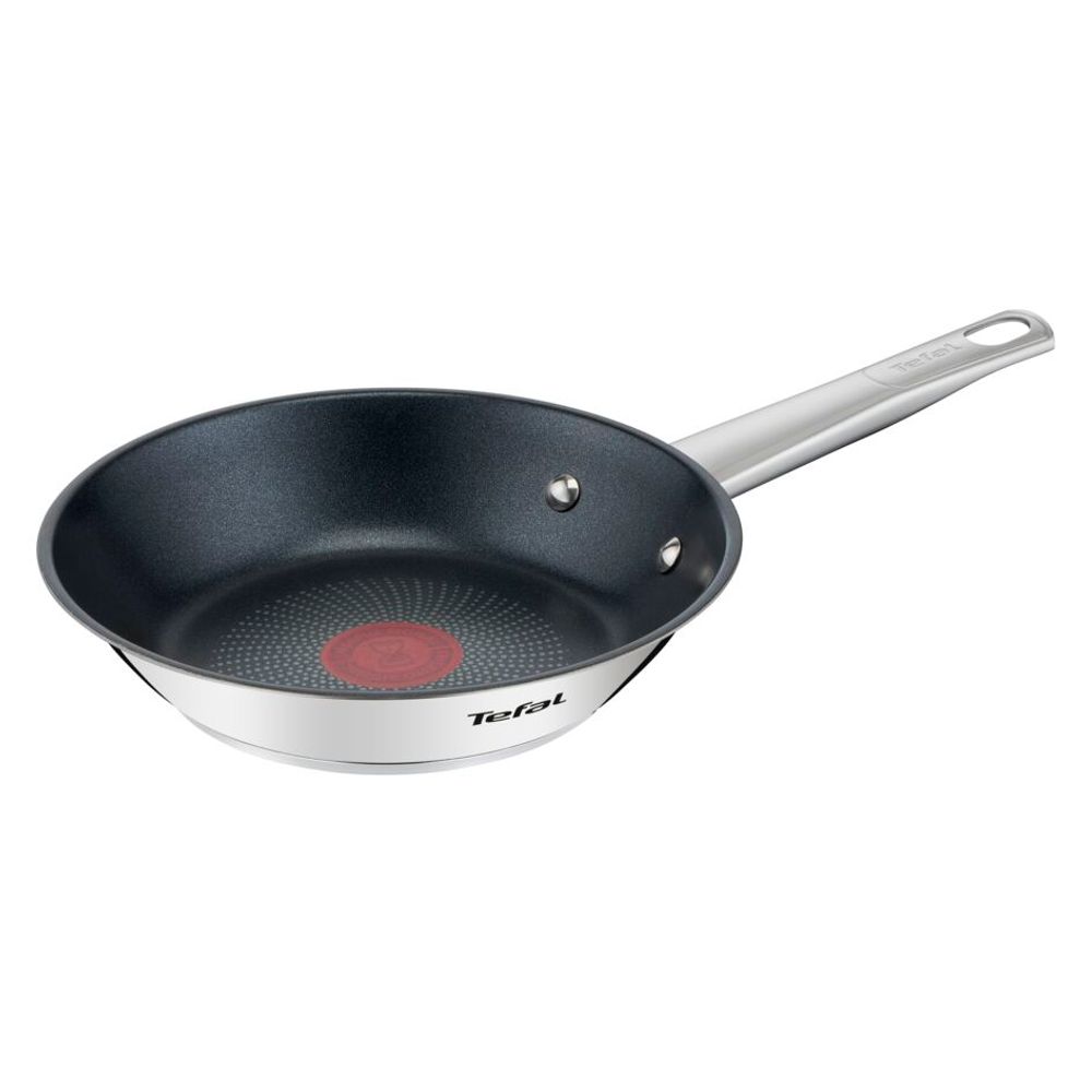 Set de 2 tigai Cook Eat de 24/28 cm B922S204, oţel inoxidabil, învelis antiaderent Titanium, tehnologie cu inducție, indicator termic Thermo-Signal™, argintiu