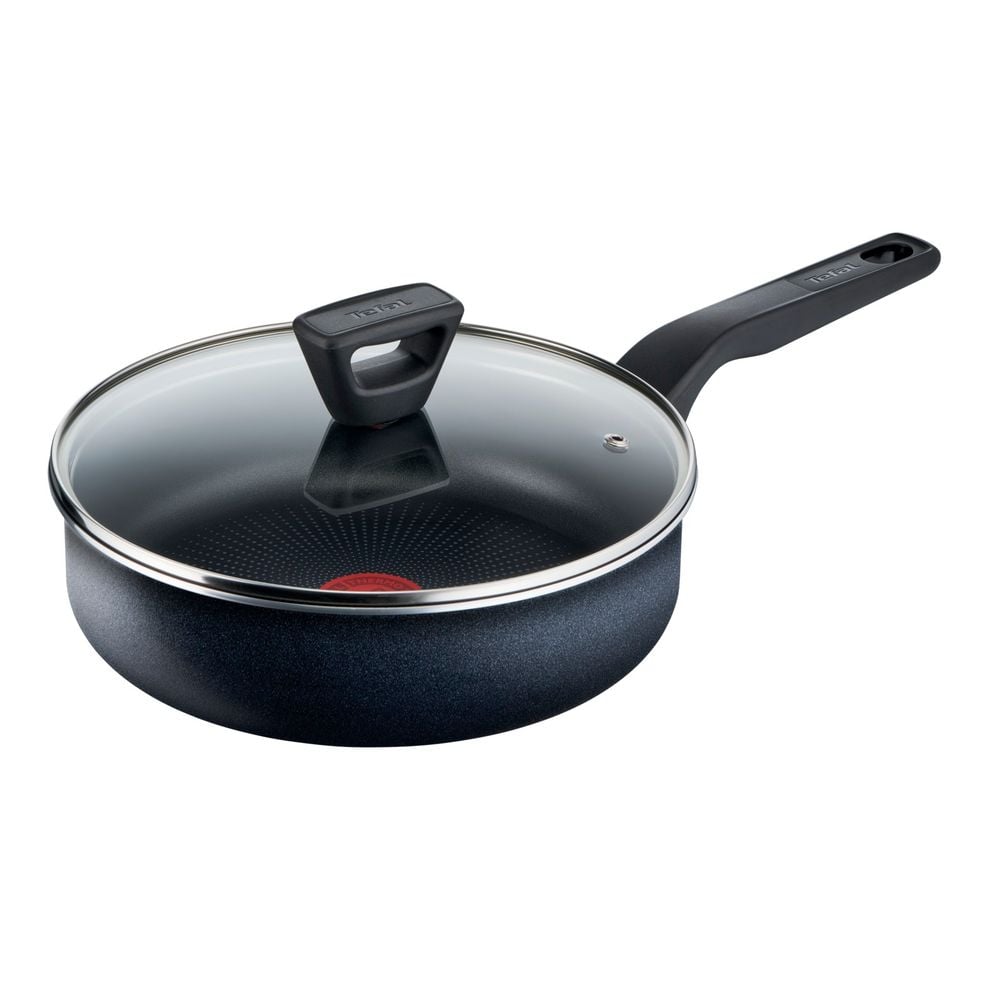 Cratiță XL Force C3853253, 24 cm, înveliș antiaderent 100% sigur, de lungă durată, Thermo-Signal™, bază Diffusion+, aluminiu, negru