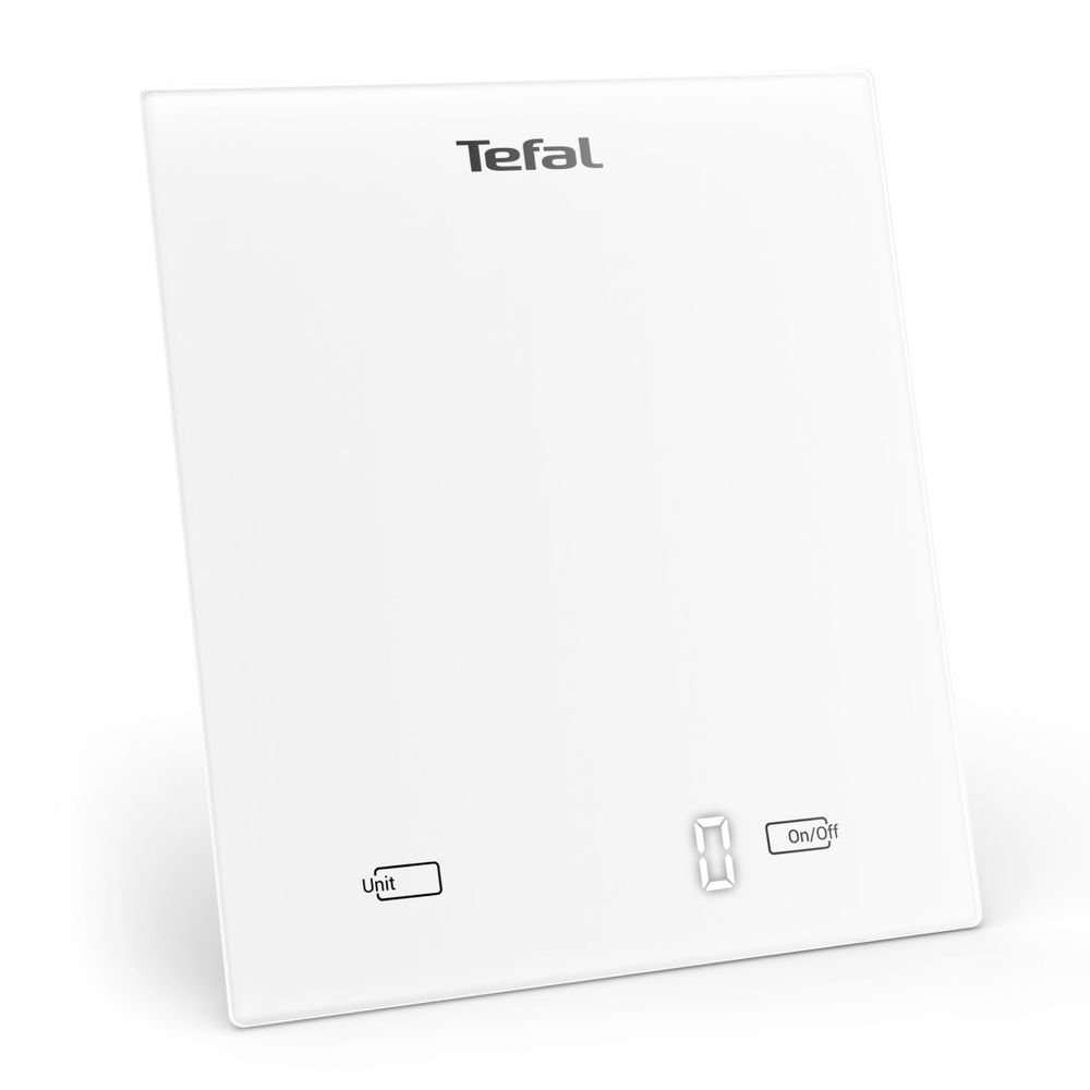 Cântar de bucătăraie Tefal Essential BC5504V0, capacitate 5 kg, funcție tara, oprire automată, baterii incluse, alb
