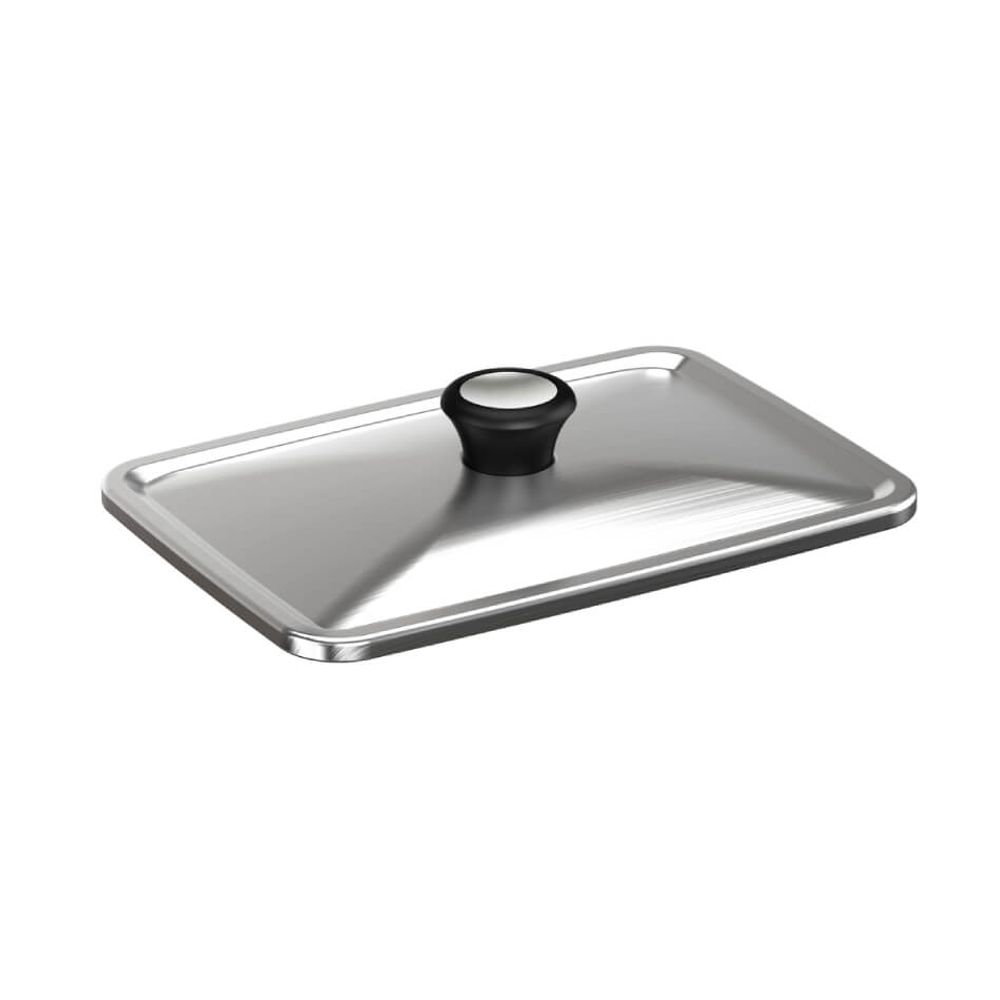 Capac pentru gătit Tefal XA731810, compatibil cu grătarul electric OptiGrill 4 în 1 și OptiGrill 2 în 1, inox, compatibil cu mașina de spălat vase, seriile GC774xx, GC773xx, GC772xx, argintiu