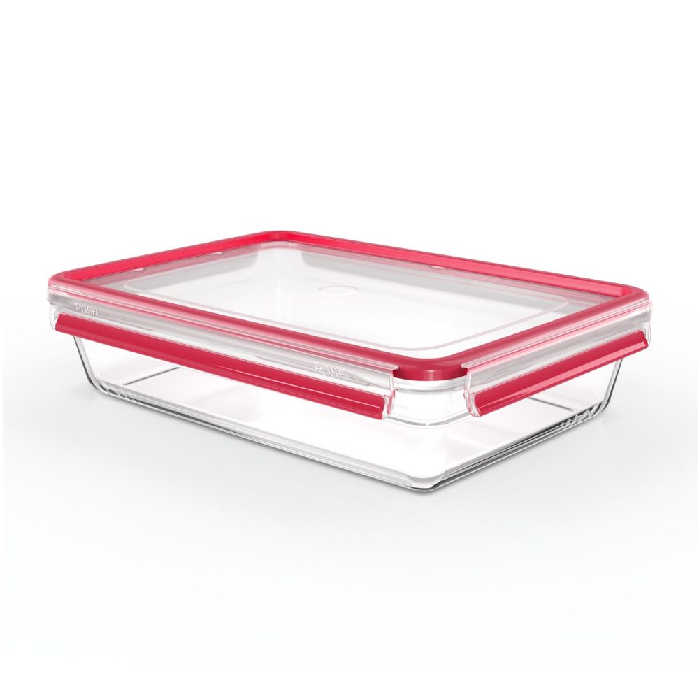 Caserola Tefal MasterSeal Glass N1041210, 3 L, sticla, inchidere 100% etansa, transparent