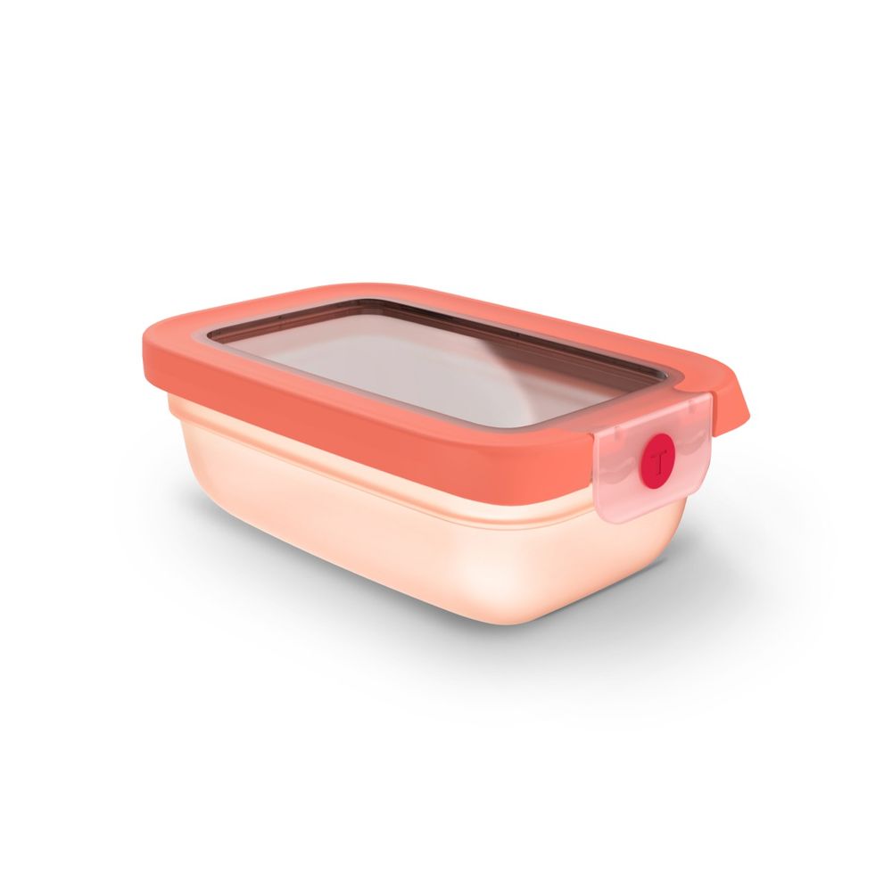 Caserolă Tefal ONEClick N1210210, 0.5 L, plastic, închidere 100% etanşă, portocaliu