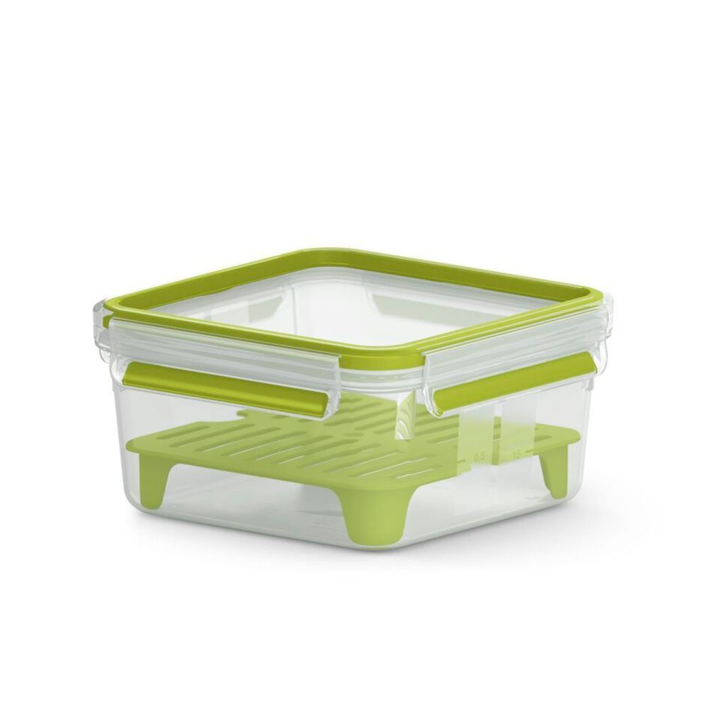 Caserola MasterSeal ToGo 1,3 L N1071710, plastic, accesoriu detașabil inclus, 100% inchidere etanșă, verde / translucid