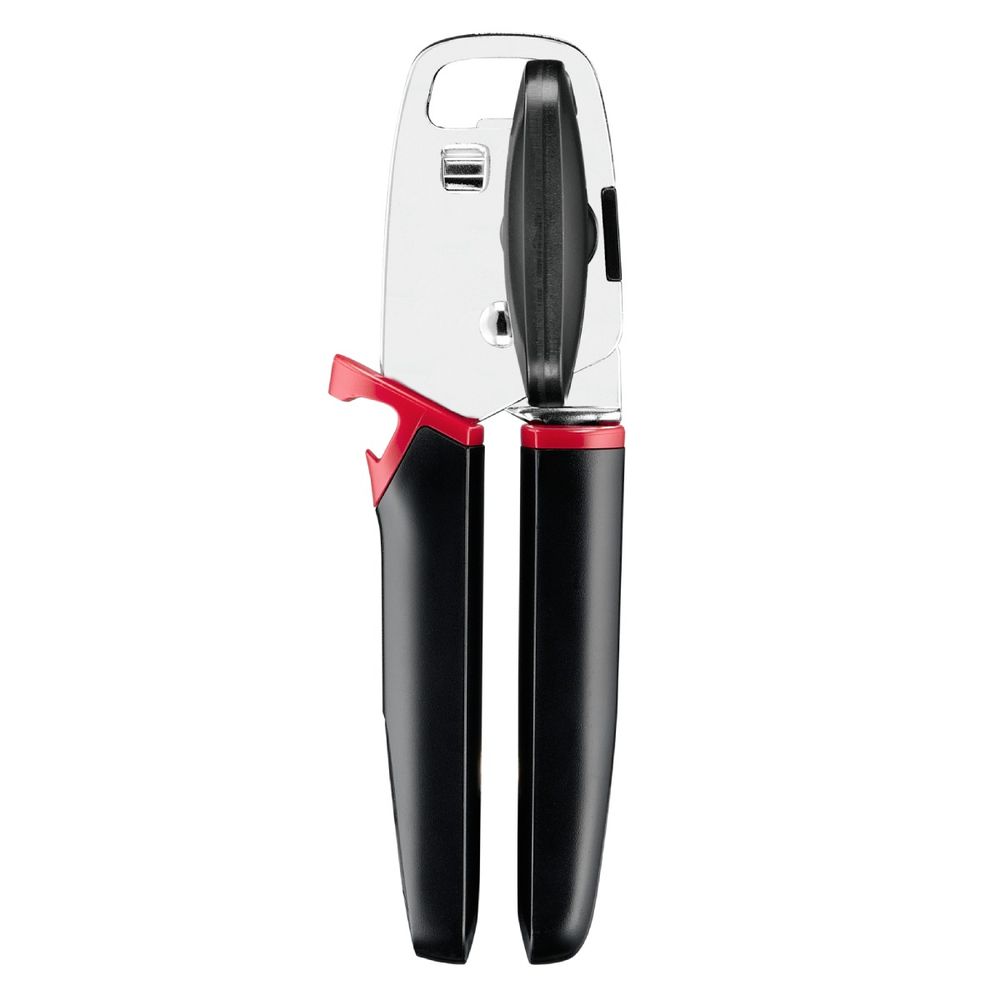 Deschizator pentru conserve, borcane si sticle Tefal Ingenio K4274334, inox, compatibilitate cu masina de spalat vase, negru & rosu