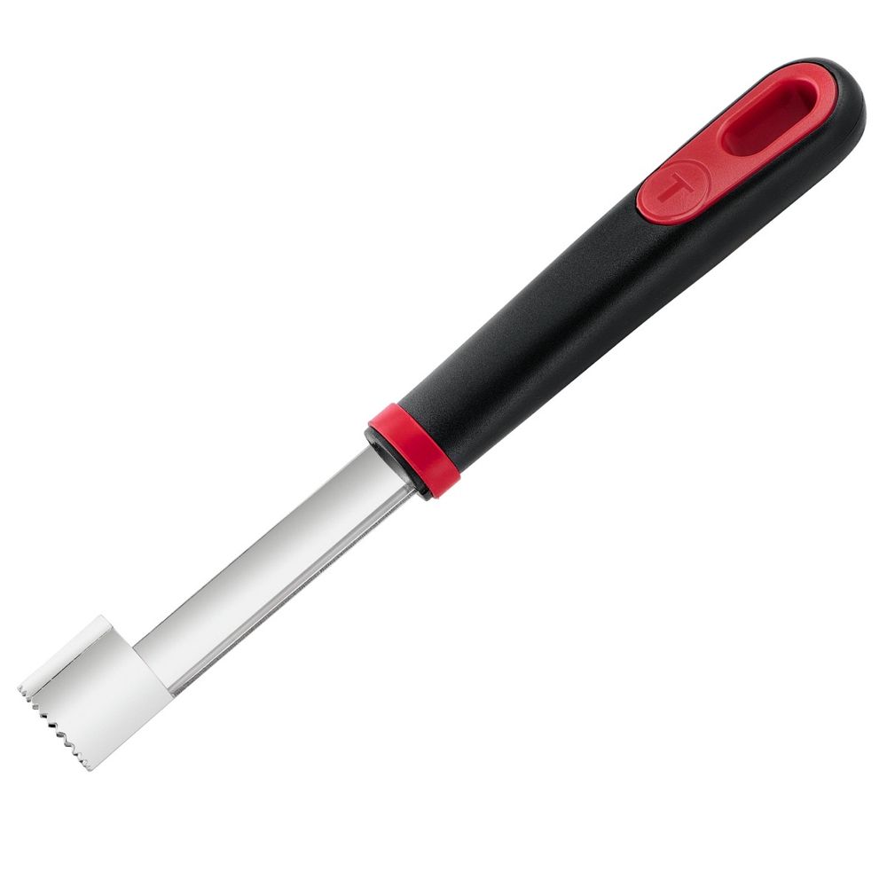 Dispozitiv pentru indepartare cotor mere Tefal Ingenio+ K1983234, compatibilitate cu masina de spalat vase, inox, negru & rosu