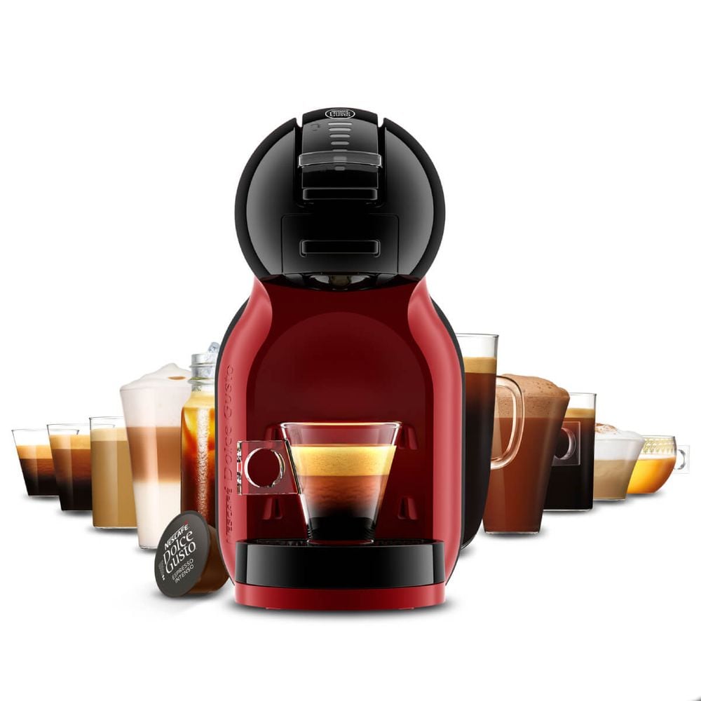 Espressor cu capsule Krups NESCAFÉ® Dolce Gusto® Mini Me KP123H10, 1500 W, 15 bari, capacitate rezervor 0.8L, Tehnologia Play & Select, functie Eco, rosu & negru