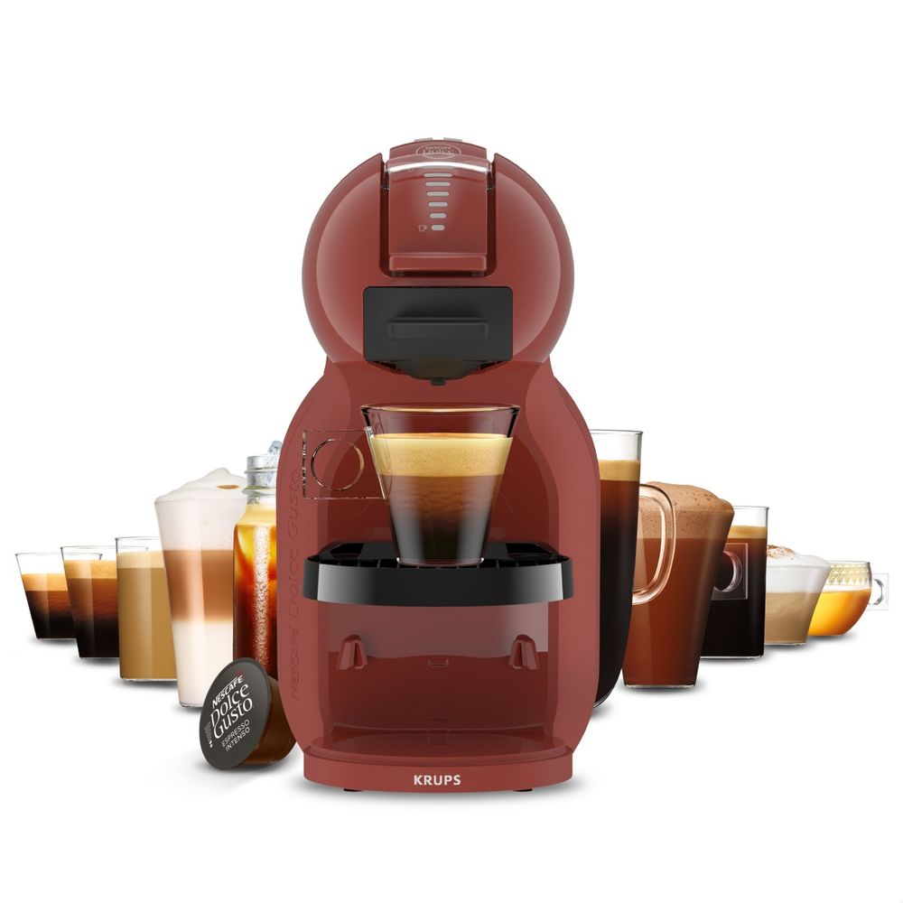 Espressor cu capsule Krups NESCAFÉ® Dolce Gusto® Mini Me 2 KP1435F0, 1600 W, 15 bari presiune, rezervor apa 0.8 L, oprire automata, rosu