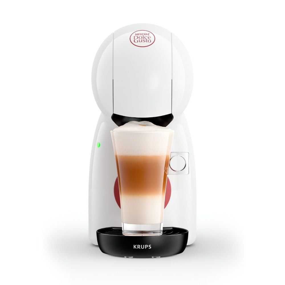 Espressor cu capsule Krups NESCAFÉ® Dolce Gusto® Piccolo XS KP1A0131, 1600W, 15 bari, rezervor apa 0.8L, bauturi reci & calde, alb & rosu