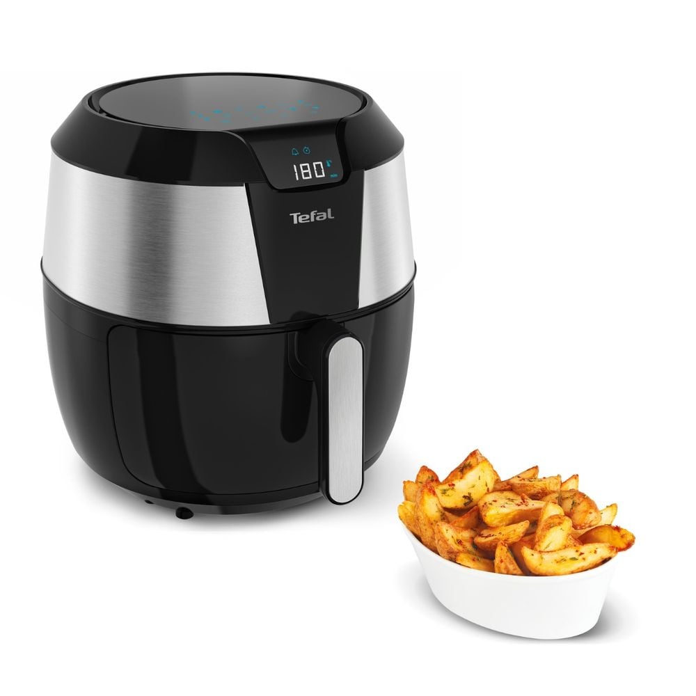 Friteuză cu aer cald Easy Fry XXL EY701D15, 1700 W - Air fryer cu tehnologie 3D Air Pulse, ecran LCD, oprire automată, 1.6 KG / 5.6 L, negru