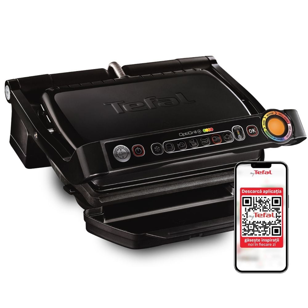 家電 g Gratar electric Tefal OptiGrill+ GC712834 negru