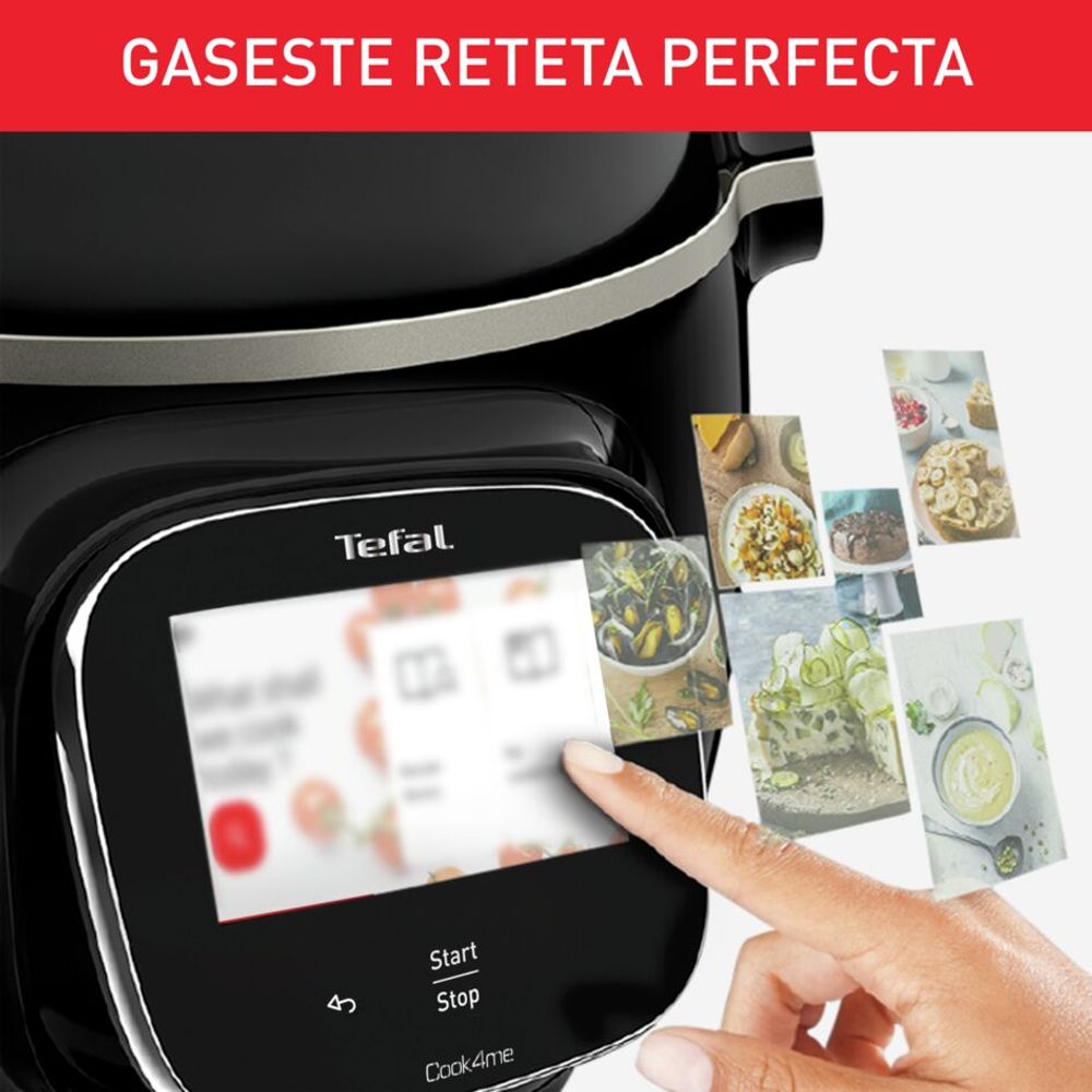 Multicooker Tefal Cook4me Touch CY912831 cu conexiune Wi-Fi