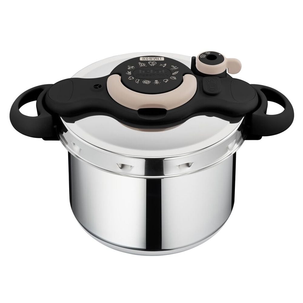 Oală sub presiune Eco Respect ClipsoMinut'® P4620775, 6L, 5 sisteme de siguranță, inducție, oţel inoxidabil