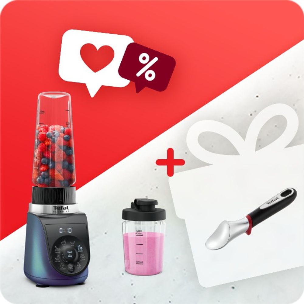 Pachet PROMO Blender Tefal Blend Up BL19H4F0 & Cupă de înghețată Ingenio K2072214