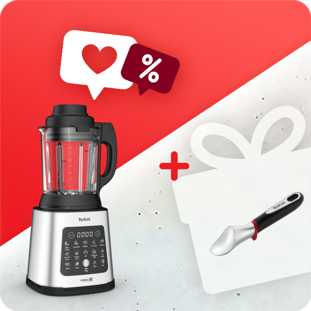 Pachet PROMO Blender Tefal PerfectMix Cook BL83SD30 & Cupă de înghețată Ingenio K2072214