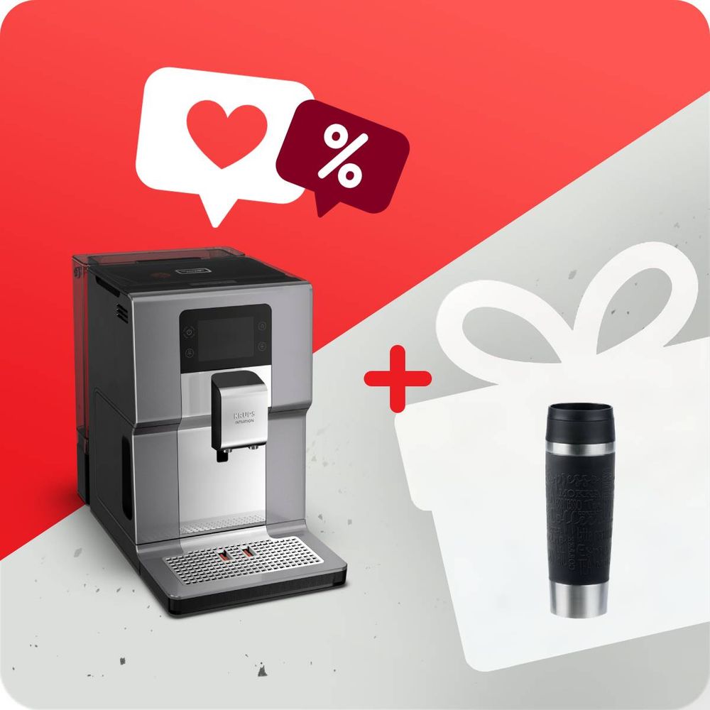 Pachet PROMO Espressor automat Krups Intuition Preference+ EA875E10 & Termos Tefal Travel Mug Classic N2022010