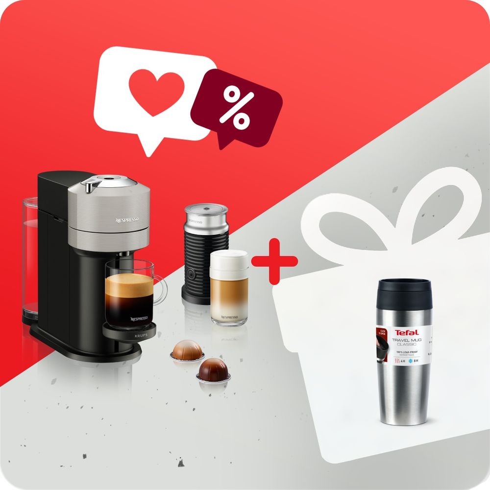 タロウ Espressor cu capsule Nespresso Vertuo Next XN911B10 & Termos