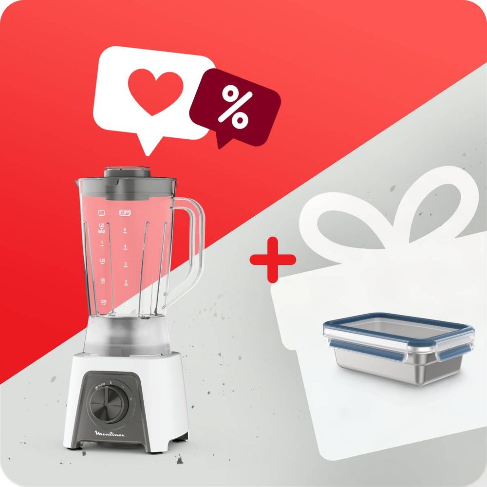 Pachet PROMO Tefal Blender Blendeo+ BL2C0130 & Caserolă Tefal MasterSeal Stainless Steel N1150410