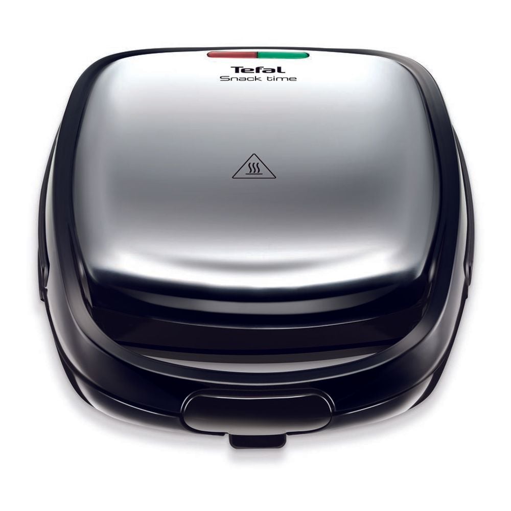 Sandwich maker multifuncțional 3in1 SNACK TIME SW342D38, 3 plăci, indicator sfârşit preîncălzire, măner izolat,  dispozitiv pentru blocare inox/negru