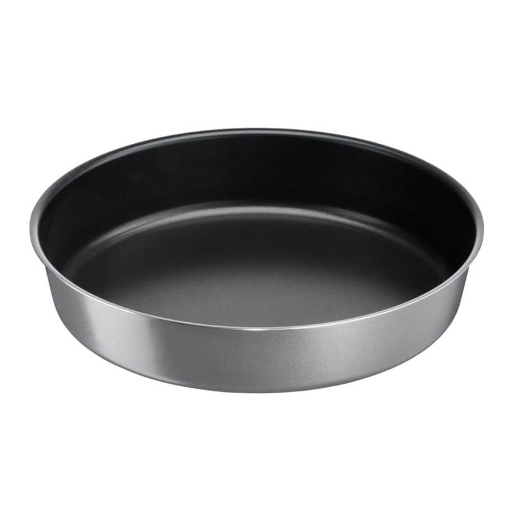 Tavă de copt rotundă Tefal La Recyclée J5709702, 26 cm, înveliș antiaderent, aluminiu, gri