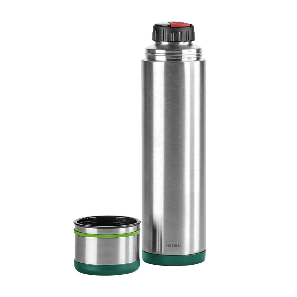 Termos Tefal K3062414, inox, 1 L, 100% etans, pastrare la cald 12h, pastrare la rece 24h, verde