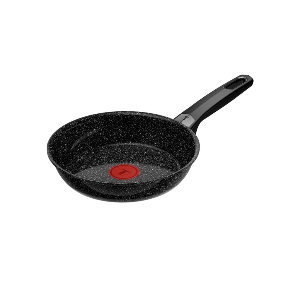 Tigaie Tefal Expertise Ceramic G2020253, 20 cm, aluminiu, invelis ceramic antiaderent, suprafata minerala rezistenta la zgarieturi, Thermo-Signal™, inductie, negru