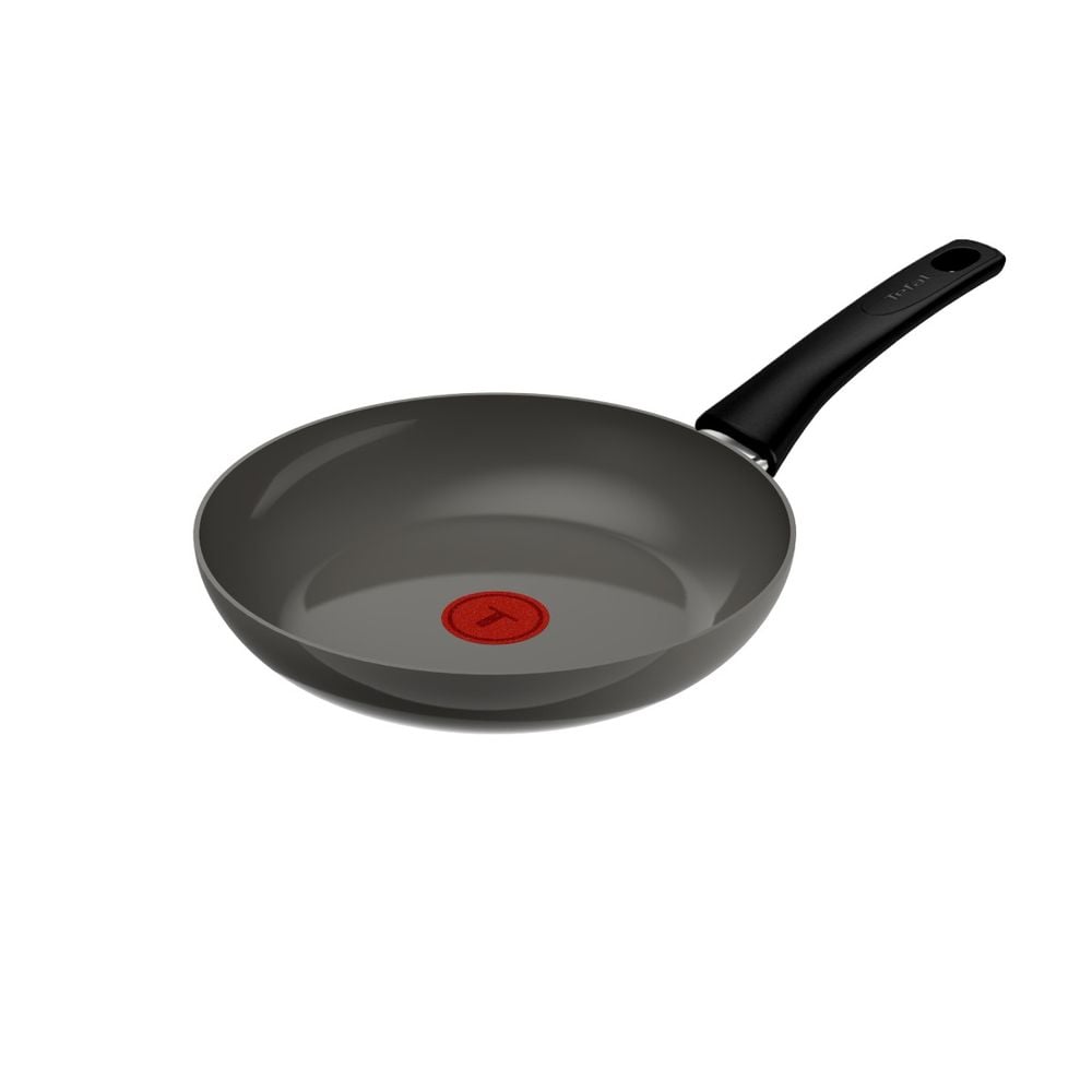 Tigaie Tefal Renewal Ceramic G0170402, 24 cm, aluminiu, invelis ceramic antiaderent Inoceram, Thermo-Signal™, inductie, gri