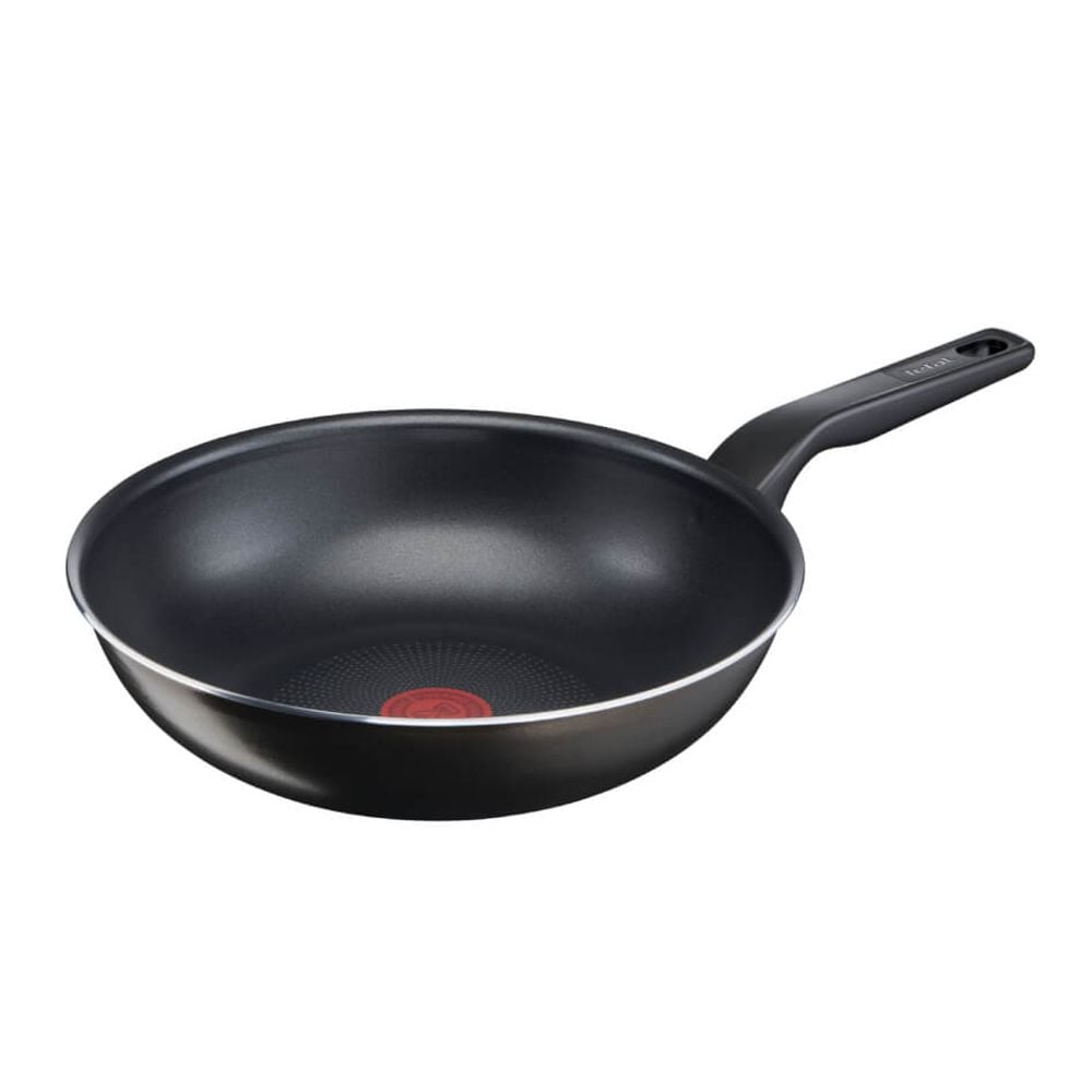 Tigaie wok Tefal XL Intense 28 cm C3841953, aluminiu, invelis antiaderent, 3.6L, tehnologia Thermo-Signal, maro