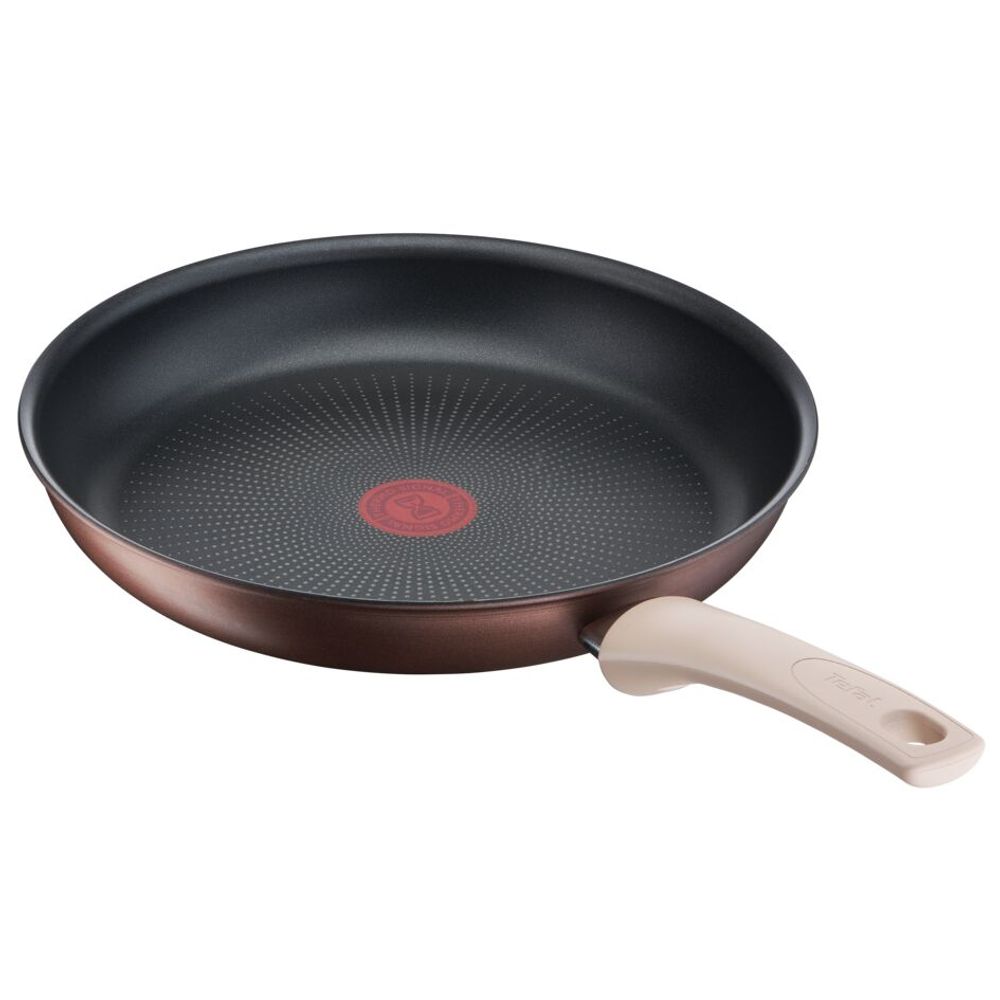 Tigaie Eco Respect de 28 cm G2540653, indicator termic Thermo-Signal™, 100% aluminiu reciclat, inducție, maro-portocaliu