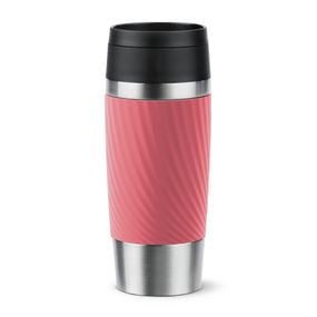 Termos Tefal Travel Mug Classic N2024410, 0.36 L, pastrare la rece 12 ore, pastrare la cald 6 ore, roz & argintiu