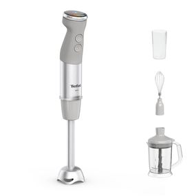 Blender vertical Tefal Quickchef+ HB67MB30, 1000W, 20 trepte de viteză și funcție Turbo, inox, 4 lame, gri & argintiu
