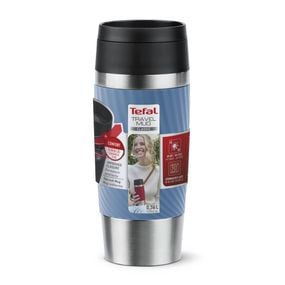 Termos Tefal Travel Mug Classic N2024510, 0.36 L, pastrare la rece 12 ore, pastrare la cald 6 ore, albastru & argintiu
