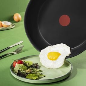 Tigaie Tefal Renew de 20 cm C4320223, 100% aluminiu reciclat, indicator Thermo-Signal, compatibil cu inducția, înveliș ceramic, negru