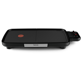 Grătar electric Plancha Booster CB641810, Power Boost, termostat 5 nivele, suprafaţă antiaderentă Resist+, Thermo-Spot®, negru