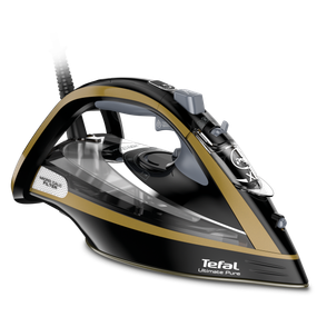 Fier de călcat Ultimate Pure FV9865E0, 3000 W, jet de abur 250 g/min, talpă Durilium Airglide Autoclean, colector anti-calcar, filtru micro - calc, rezervor 0.35 L, auriu