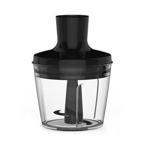Blender vertical Quickchef 3 &icirc;n 1 HB656838, 1000 W, tehnologie Powelix, 20 trepte de viteză, funcție Turbo, tocător 0.5 L, tel, protecție antistropire, recipient 0.8 L, negru-argintiu