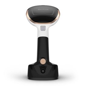 Aparat de călcat vertical cu abur Tefal Access Steam Pocket DT3030E0, 1300W, abur variabil 0 - 19 g/min, rezervor apă 120 ml, oprire automată, cap pliabil, alb & negru