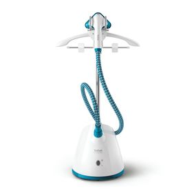 Aparat de călcat vertical cu abur Tefal ProStyle One IT2460E0, 1800 W, abur variabil de până la 37 g/min, încălzire rapidă în numai 45 de secunde, 2 nivele de cantitate, perie pentru țesături și mănușă inclusă, alb /albastru
