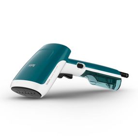 Aparat de călcat vertical cu abur Tefal Access Steam First DT6131E0, 1300 W, abur 20 g/min, rezervor 70 ml, funcție Auto OFF, perie pentru țesături, alb/turcoaz