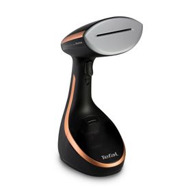 Aparat de călcat vertical cu abur Tefal Access Steam Care DT9100E0, 1600 W, abur 30 g/min, 40 sec, 3 funcții, suport detasabil, 3 accesorii, negru/maro